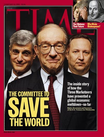 TIME Magazine Cover: Rubin, Greenspan & Summers - Feb. 15, 1999 - Business  - Finance - Politics