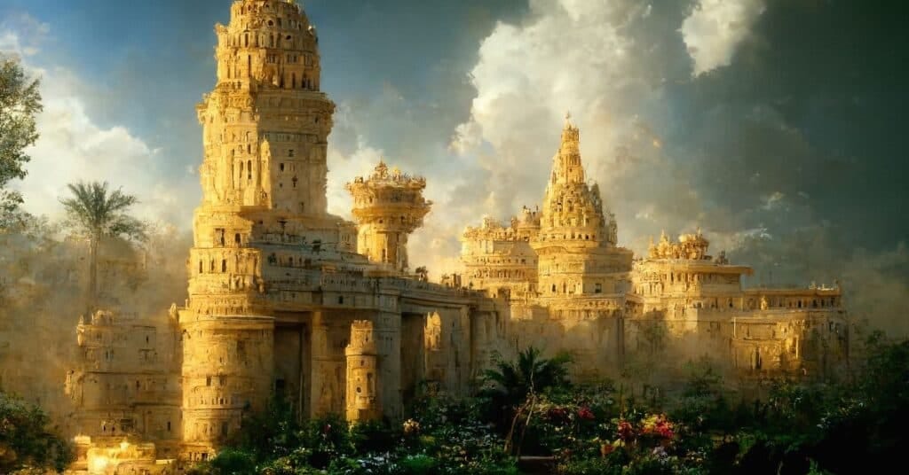 A digital illustration of Babylon.