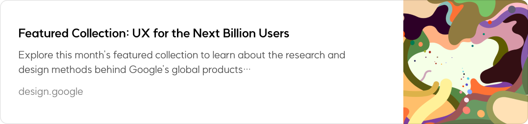 Featured Collection: UX for the Next Billion Users