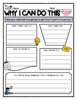 Growth mindset i can worksheet | TPT