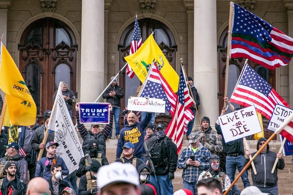 Michigan Trump fans hold massive rally to protest virus safety orders