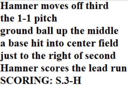 Diamond Mind Baseball Play By Play