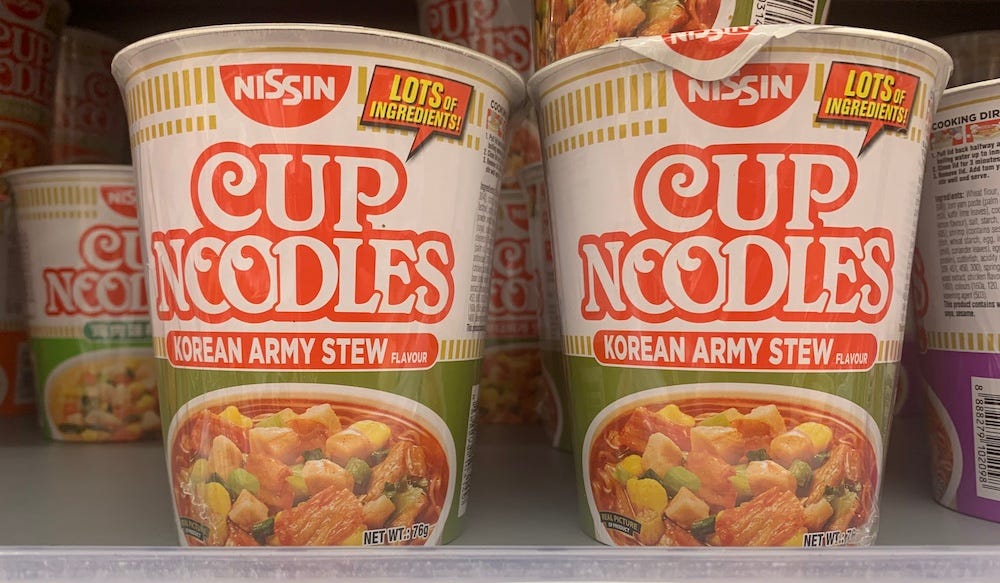 Korean Army Stew flavoured Cup Noodles
