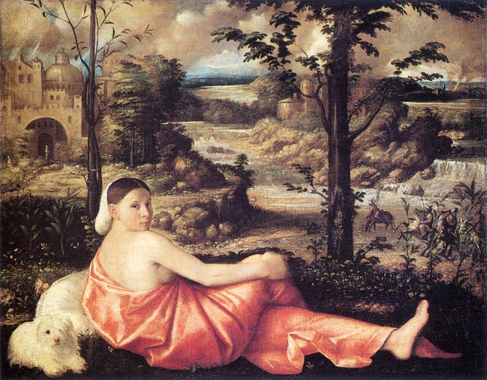 File:Giovanni Cariani - Reclining Woman in a Landscape - WGA4214.jpg -  Wikimedia Commons