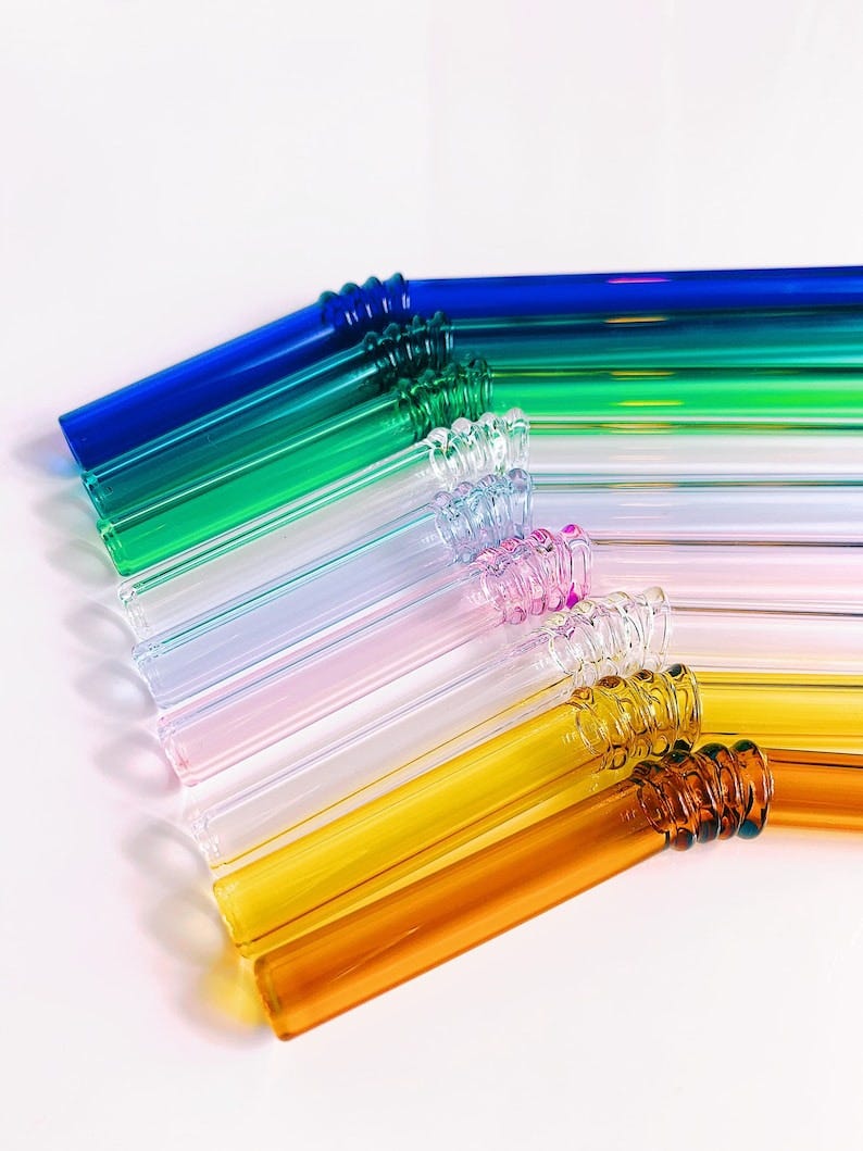 Glass colored straw image 1