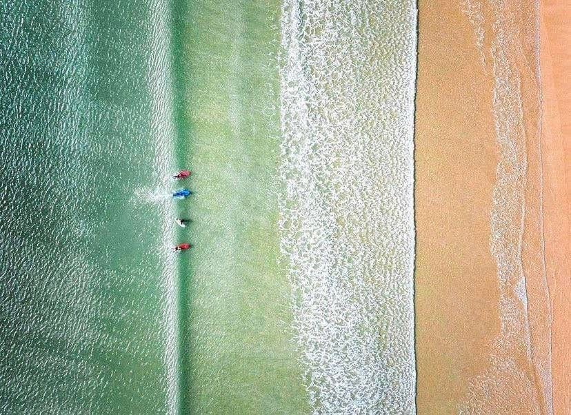 r/flags_irl - Flag of Ireland, aerial shot of Achill Island, Co Mayo, Ireland, taken by Martin Maguire