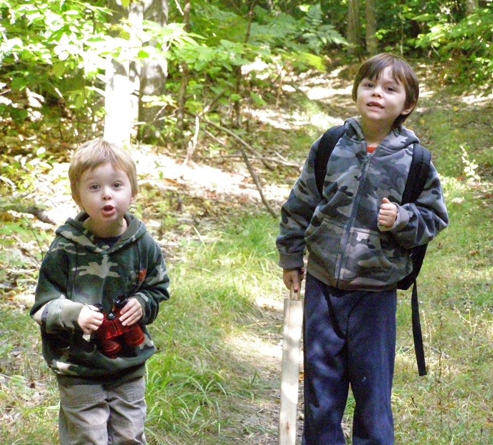 raising babies in the woods