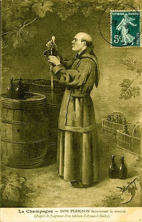 Pierre Pérignon, el monje al que se atribuye la invención del champán