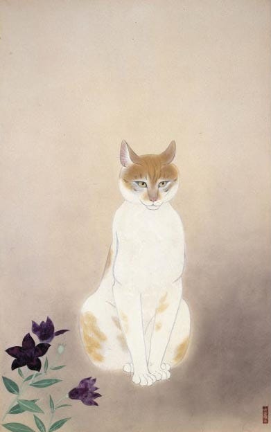 Kobayashi Kokei 小林古径 (1883-1957)
Neko 猫 (Cat) - Japan - 1946
Source Yamatane Museum of Art 山種美術館蔵