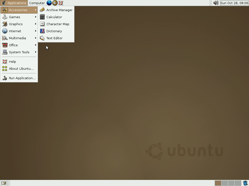 Ubuntu 4.10 (Warty Warthog - Oct, 2004) Desktop (32-bit, 64-bit, Live ...