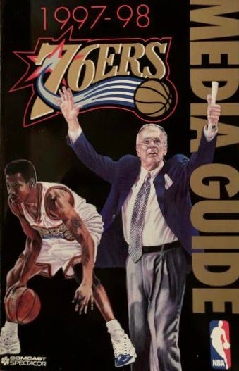 The Untold Story Behind the 76ers' 1997 Media Guide Cover