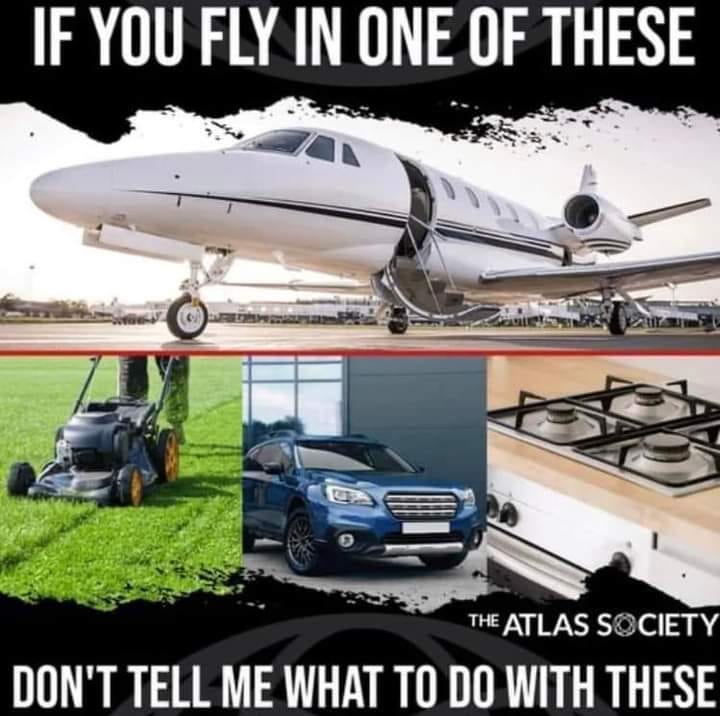 May be an image of helicopter and text that says "IF YOU FLY IN ONE OF THESE THE ATLAS AS S CIETY DON'T TELL ME WHAT TO DO WITH THESE"