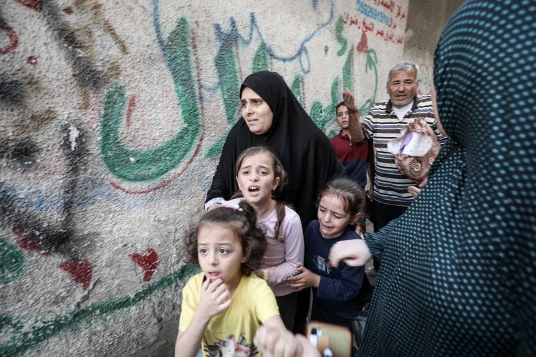 Children in Gaza facing the war