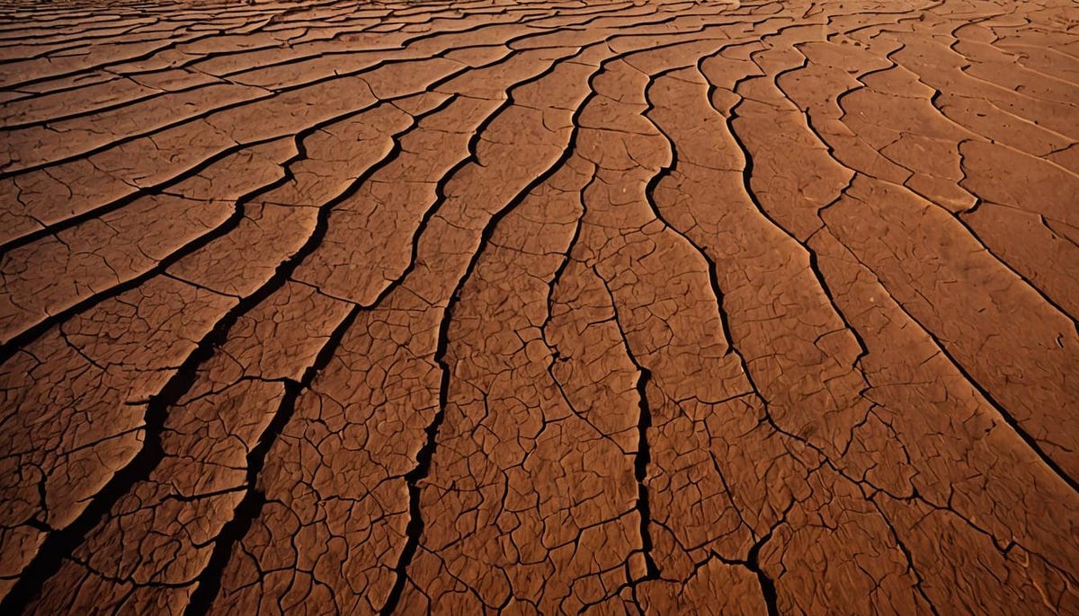 Cracked mud desert