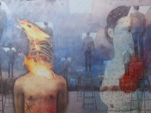 Burning Bodies (2018) by Wael Darweish