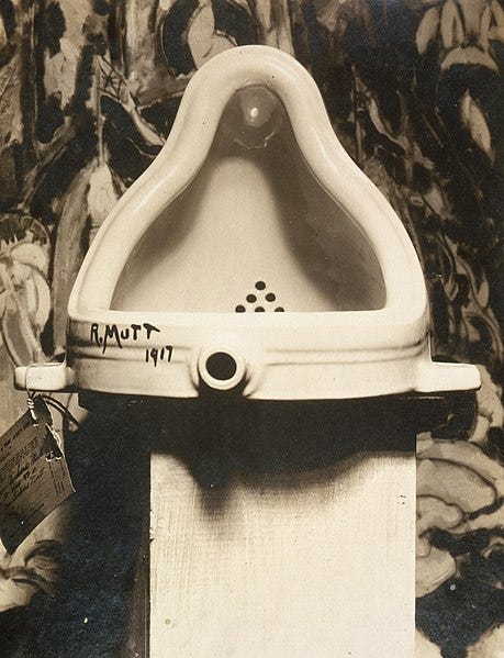File:Marcel Duchamp, 1917, Fountain, photograph by Alfred Stieglitz.jpg