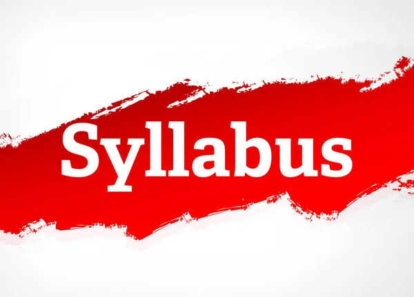 Syllabus Red Brush Abstract Background Illustration — Stock Photo, Image