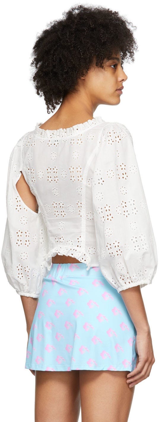 Sandy Liang White Palisades Blouse