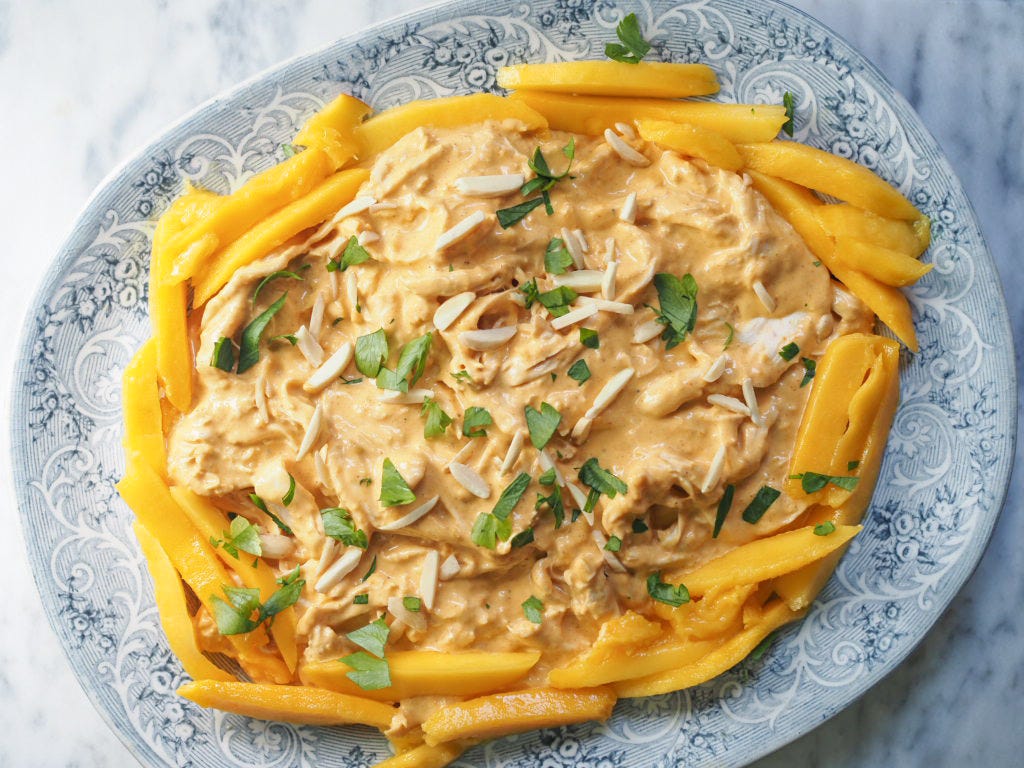 Creamy spiced chicken with mango