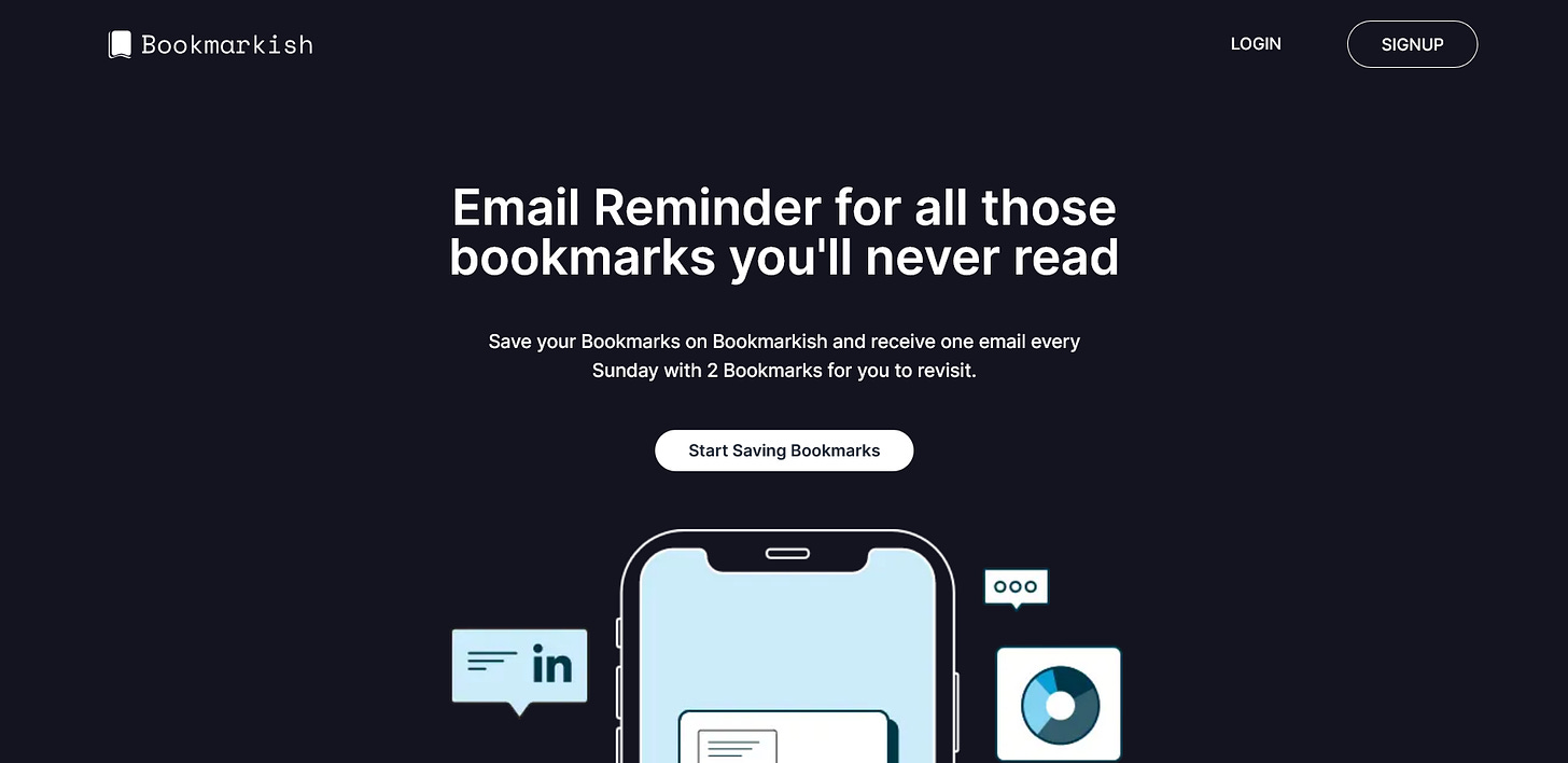 Bookmarks saver app alternative