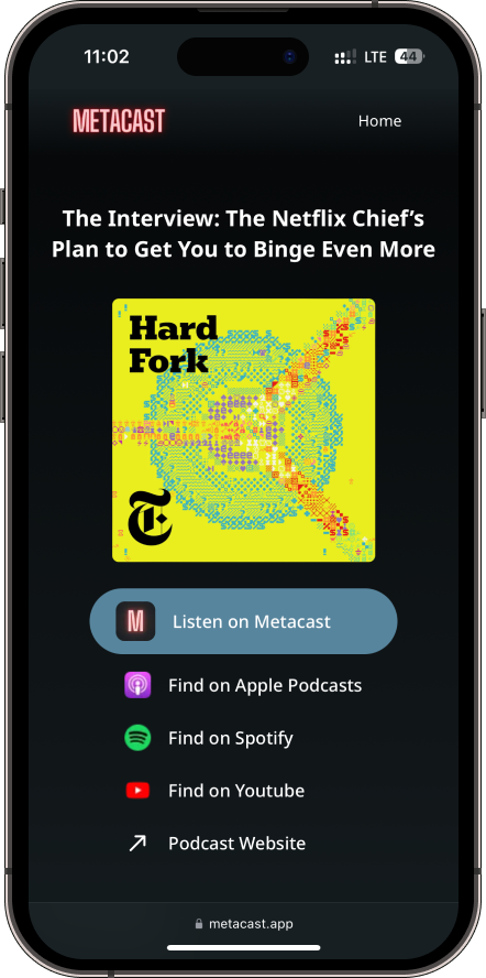 Metacast podcast share page