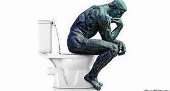 Image result for man sitting on a toilet thinking