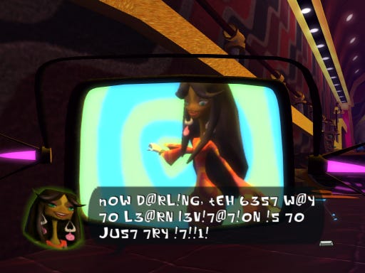 Screenshot showing 1337 speak