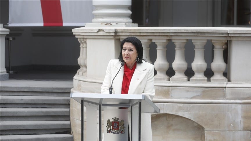 Ex-Georgian president adamant to perform 'presidential functions' from her new office in Tbilisi