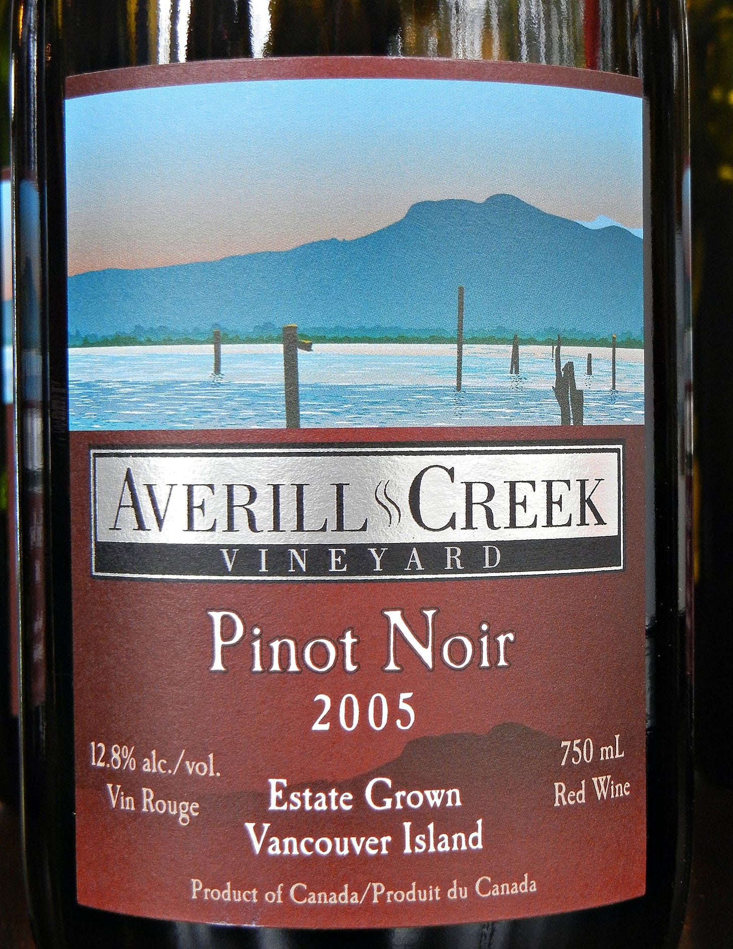 Averill Creek Pinot Noir 2005 Label - BC Pinot Noir Tasting Review 24 