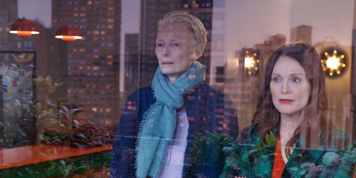 The Room Next Door", interview with Tilda Swinton and Julianne ...