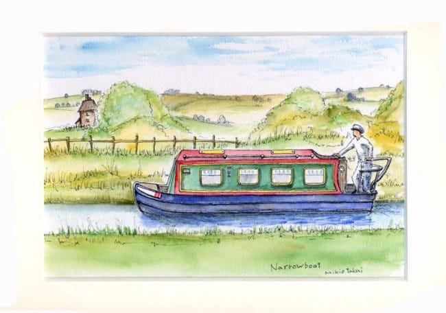 narrow boat.