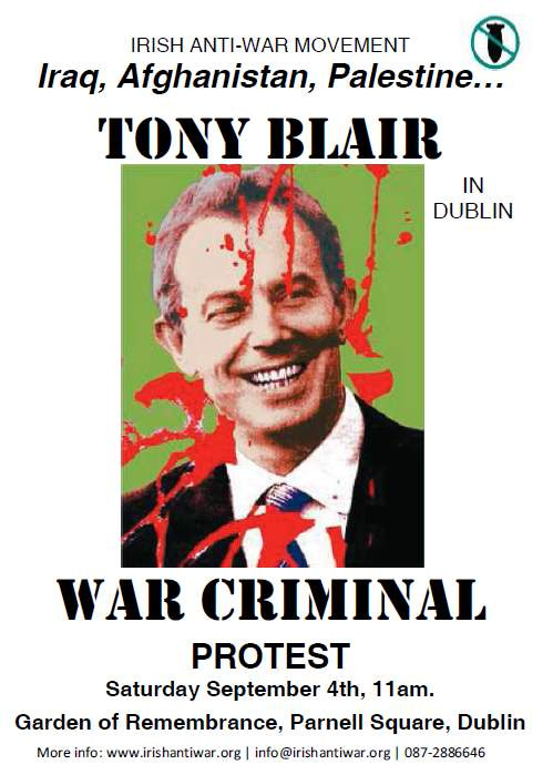 Book of condolences and major protest for Blair visit – People Before Profit