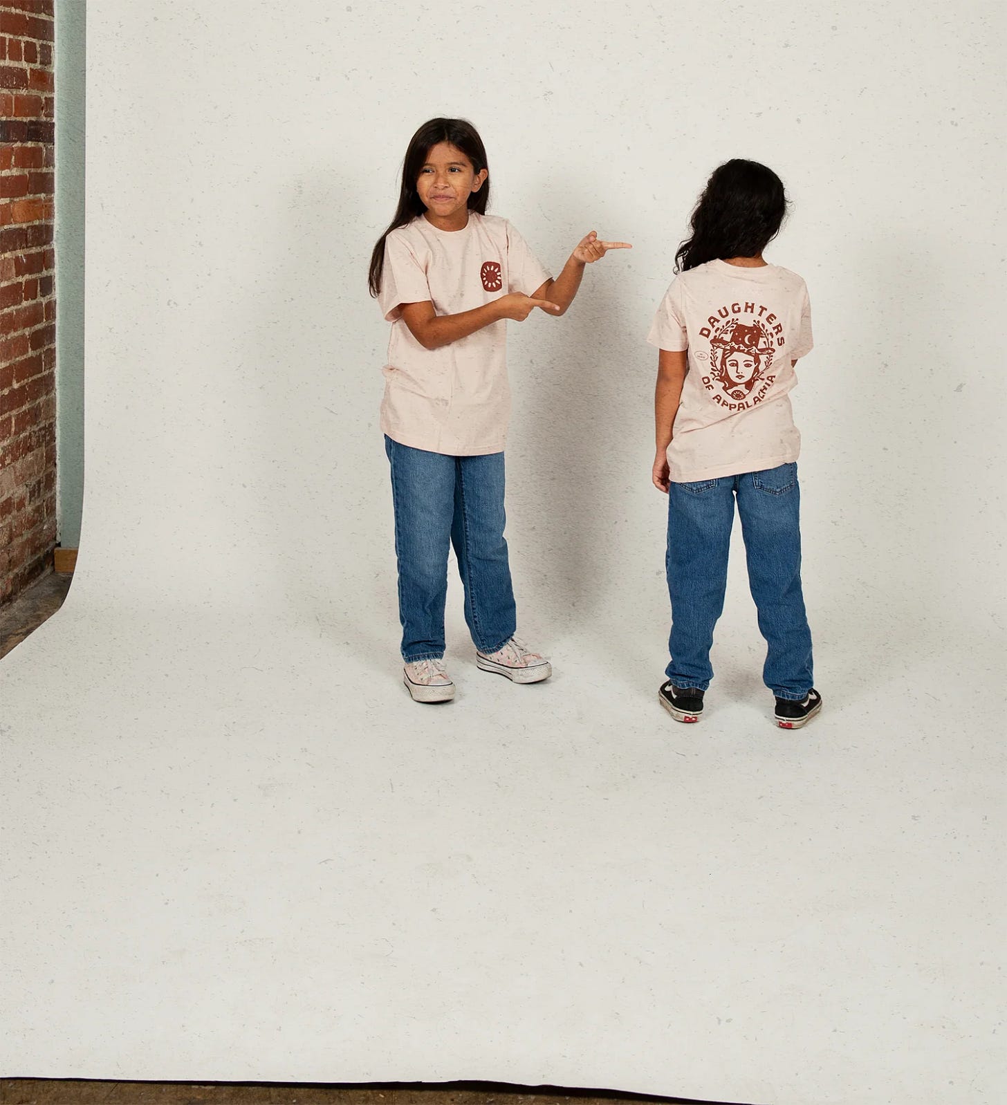 Daughters of Appalachia kids tee photoshoot