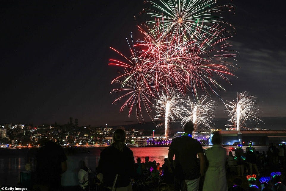 AUSTRALIA: Revellers turned out in large numbers to celebrate the new year in Newcastle, Australia