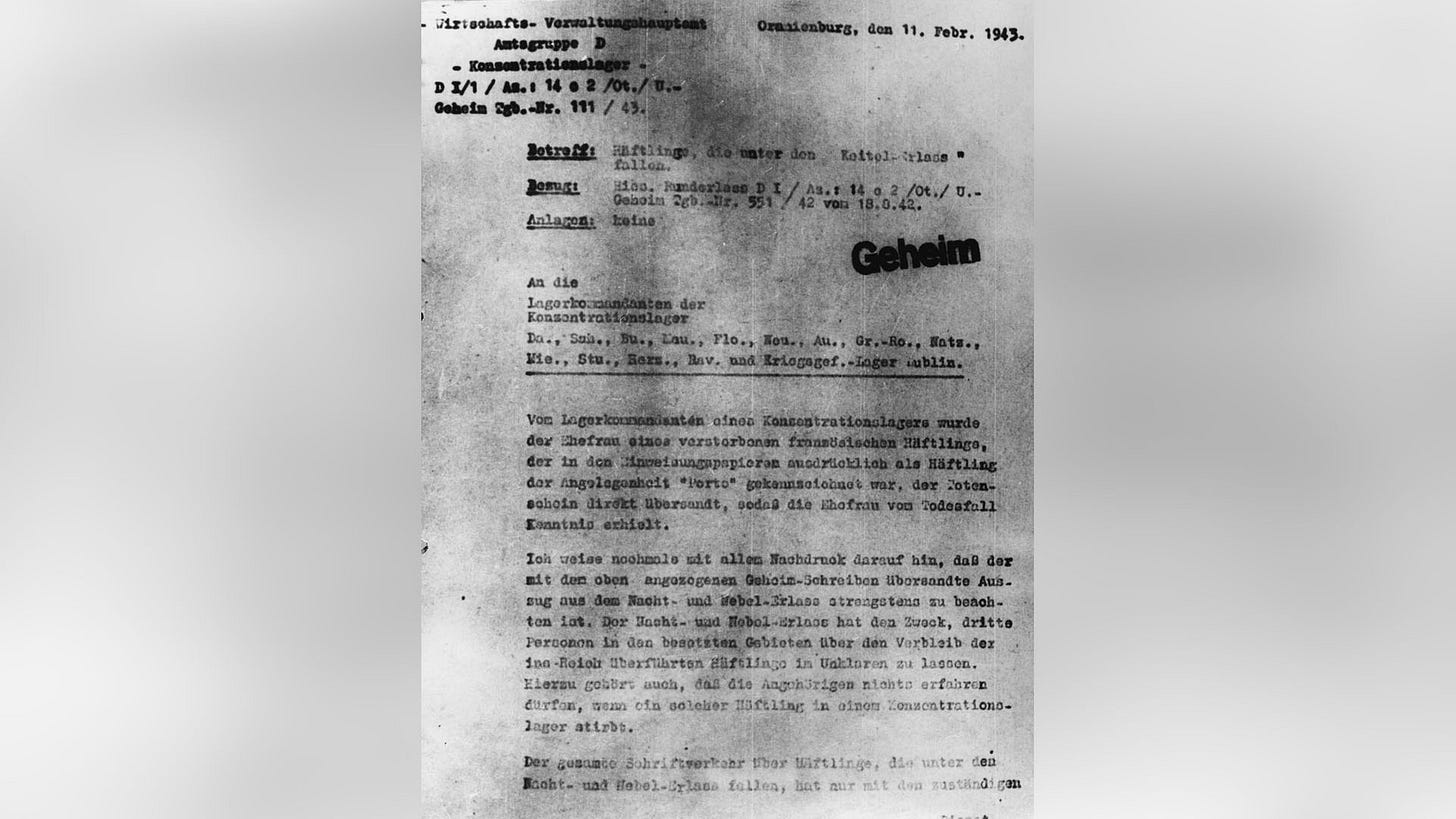 ZeitZeichen - 7. Dezember 1941: Hitlers "Nacht-und-Nebel-Erlass" tritt in  Kraft - Zeitzeichen - Sendungen - WDR 5 - Radio - WDR