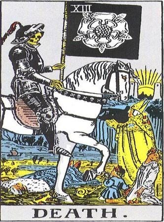 An image of the Death Major Arcana Card.
