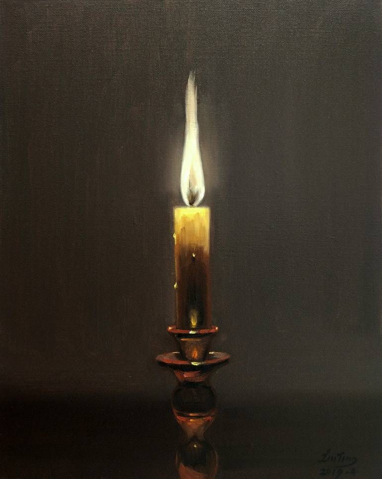 Gold candle Painting by Liu Ting | Saatchi Art