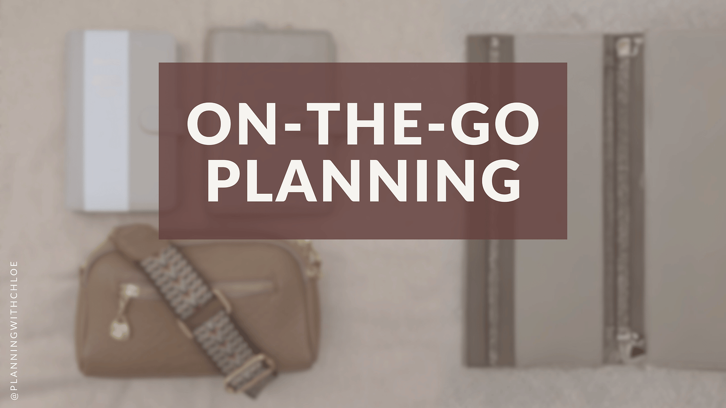 On The Go Planning