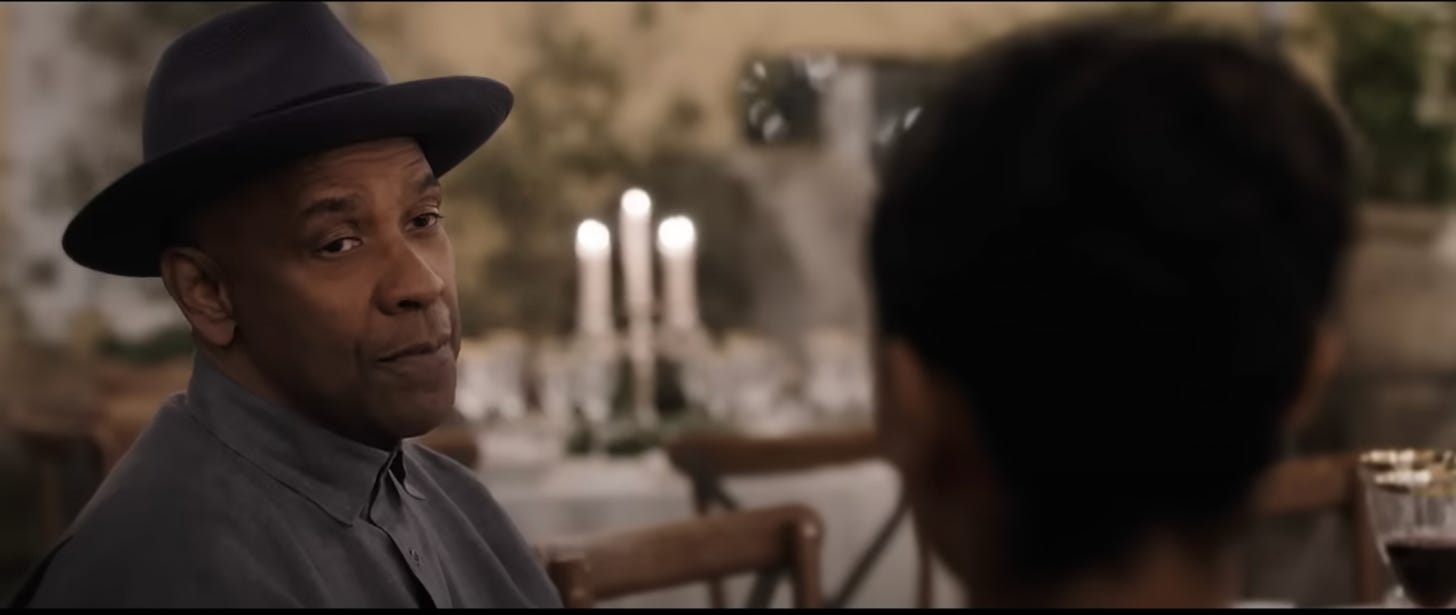 Denzel Washington in his new hat.