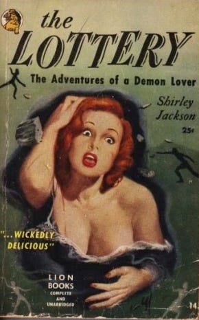 Vintage book cover of The Lottery