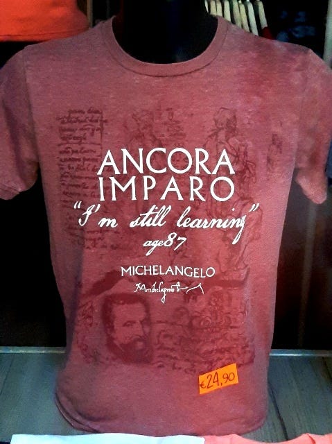 if Michelangelo was here, he would continue learning
