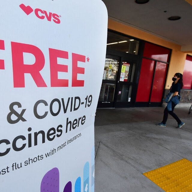 May be an image of 1 person and text that says 'CVS REE & COVID-19 ccines cineshere insurance. here st flu shots with most' May be an image of 1 person and text that says 'CVS REE & COVID-19 ccines cineshere insurance. here st flu shots with most'