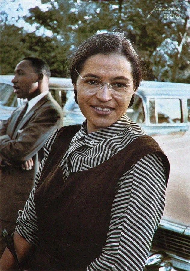 Rosa Parks & Martin Luther King - Montgomery, Alabama . cca 1955 :  r/ColorizedHistory