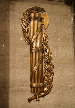 bronze fasces detail