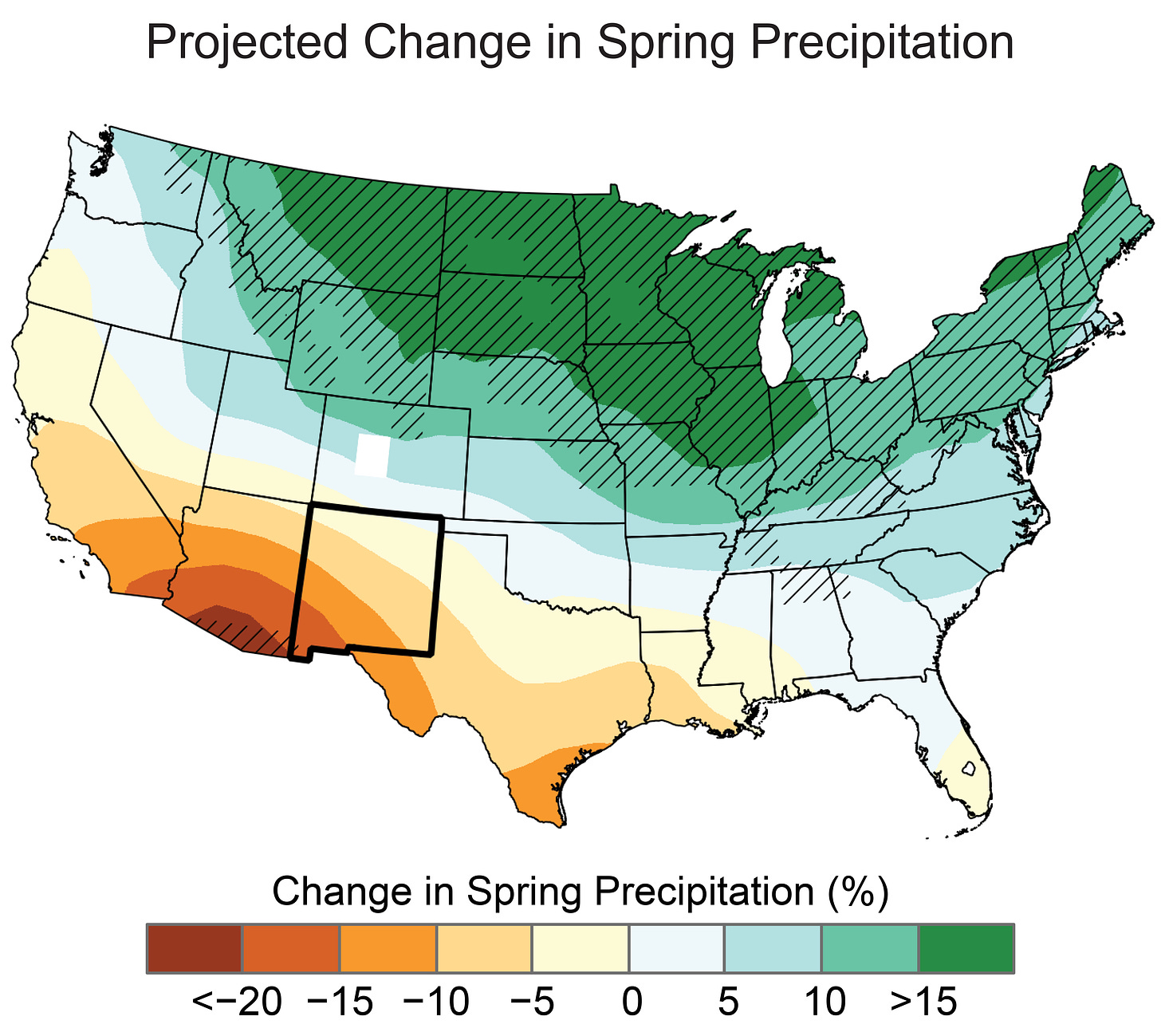 Projected Change in Spring Precipitation