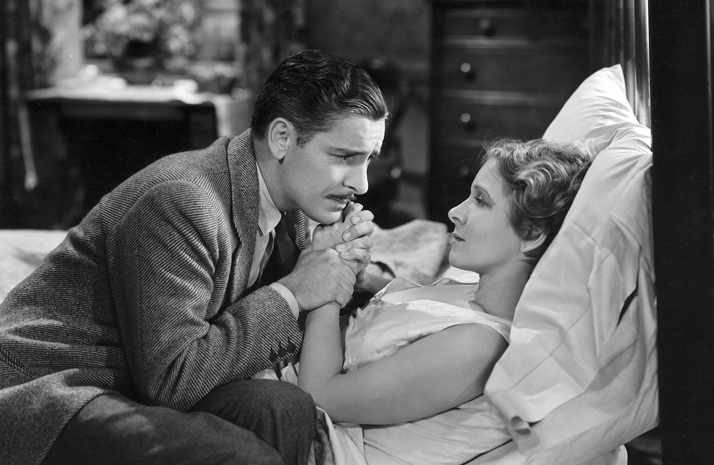 Ronald Colman and Helen Hayes in a scene from Arrowsmith