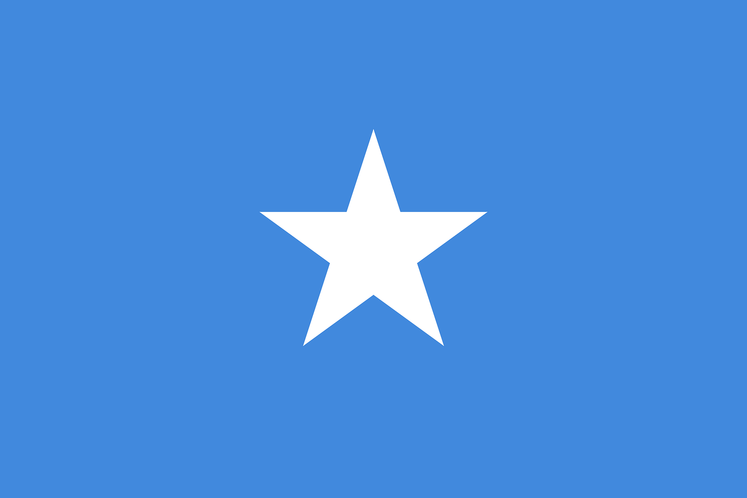 The official flag of the Somalia