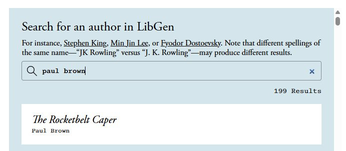 LibGen search result