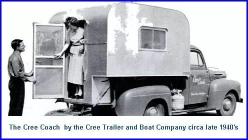 A picture of a Cree Coach by the Cree Trailer and Boat Company circa late 1940s. This helps us understand these Steinbeck travels.