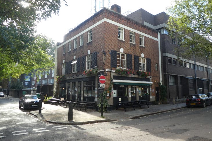 Exterior of the Harrison pub